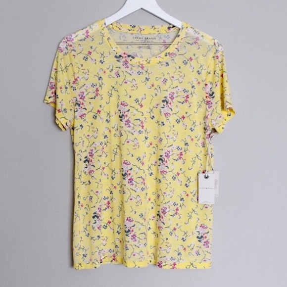 Lucky Brand Womens Plus Size Allover Floral Top